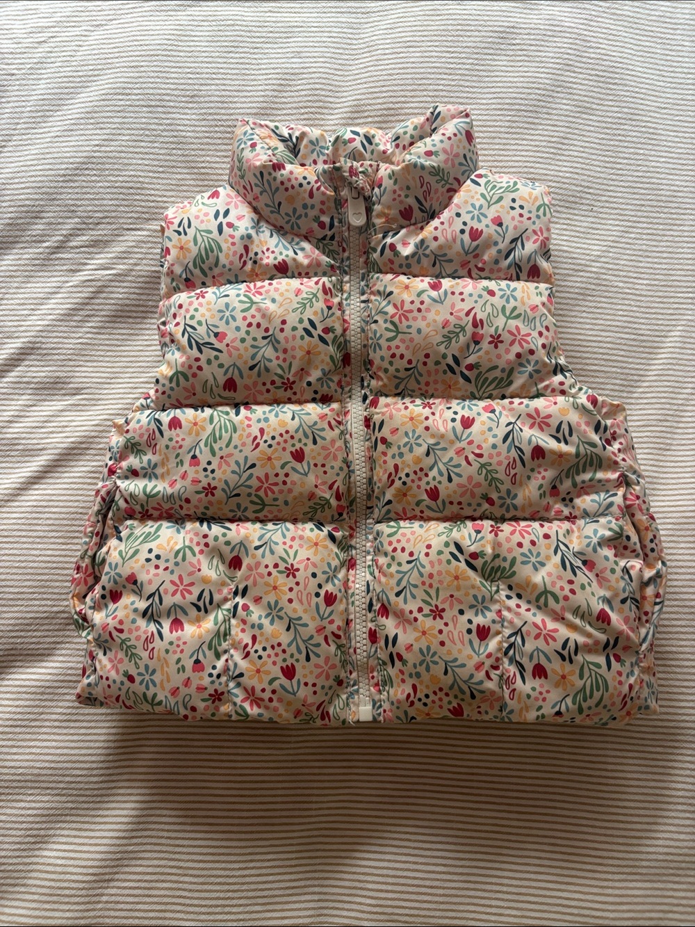 Girls' Floral Puffer Vest - sz4-5